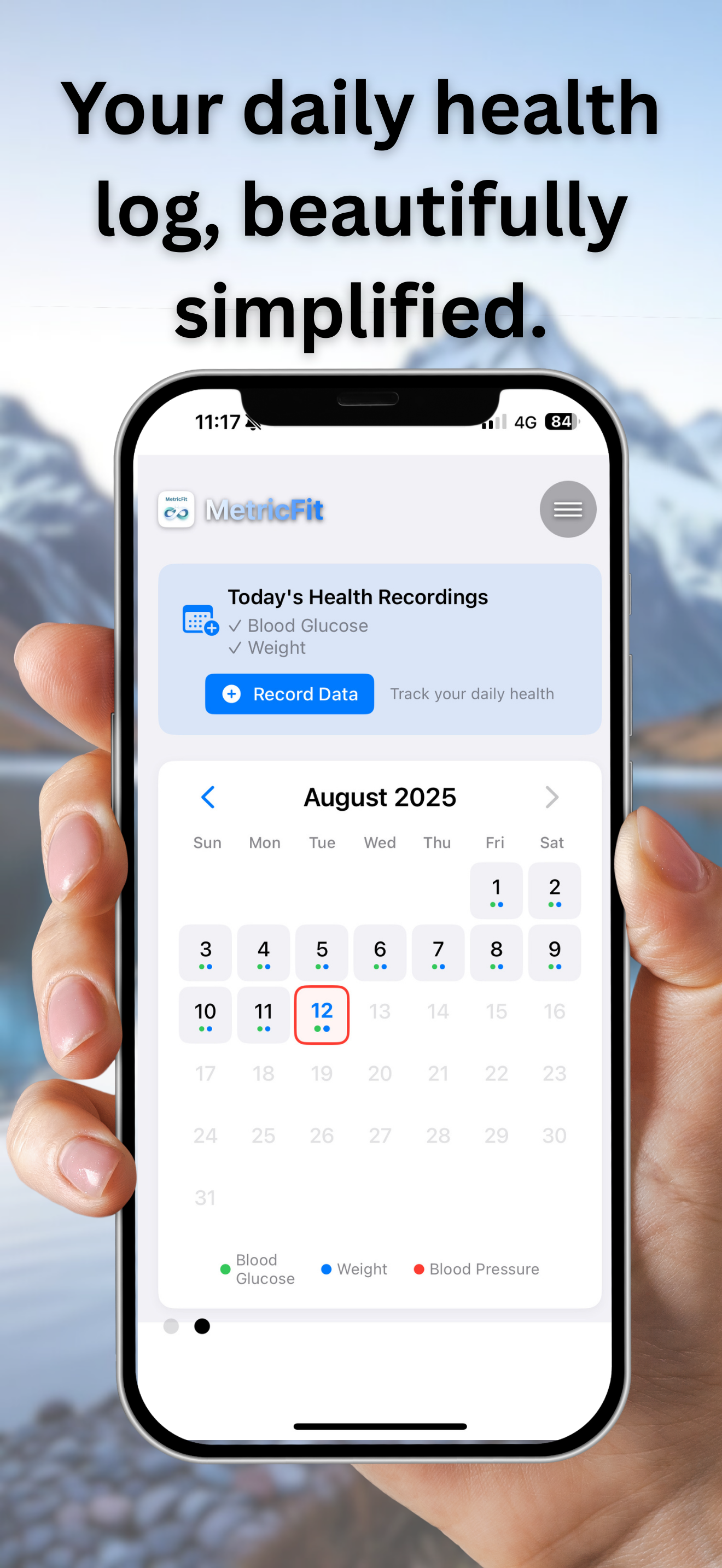 MetricFit Screenshot 2