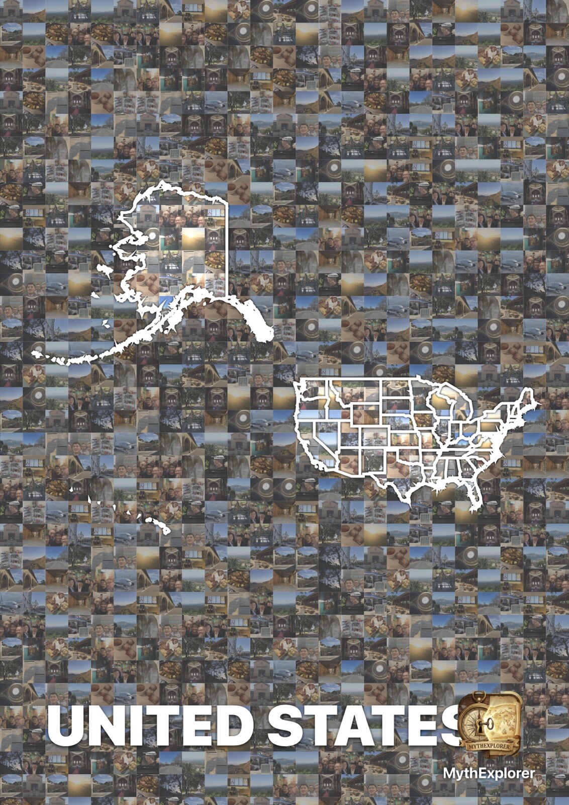 Exported United States poster built from photo tiles, with the state outlines drawn on top